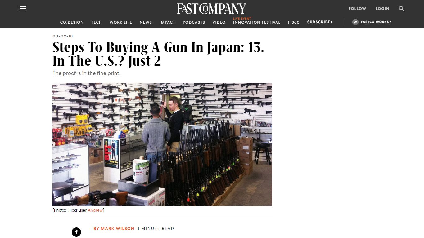 Steps To Buying A Gun In Japan: 13. In The U.S.? Just 2 - Fast Company